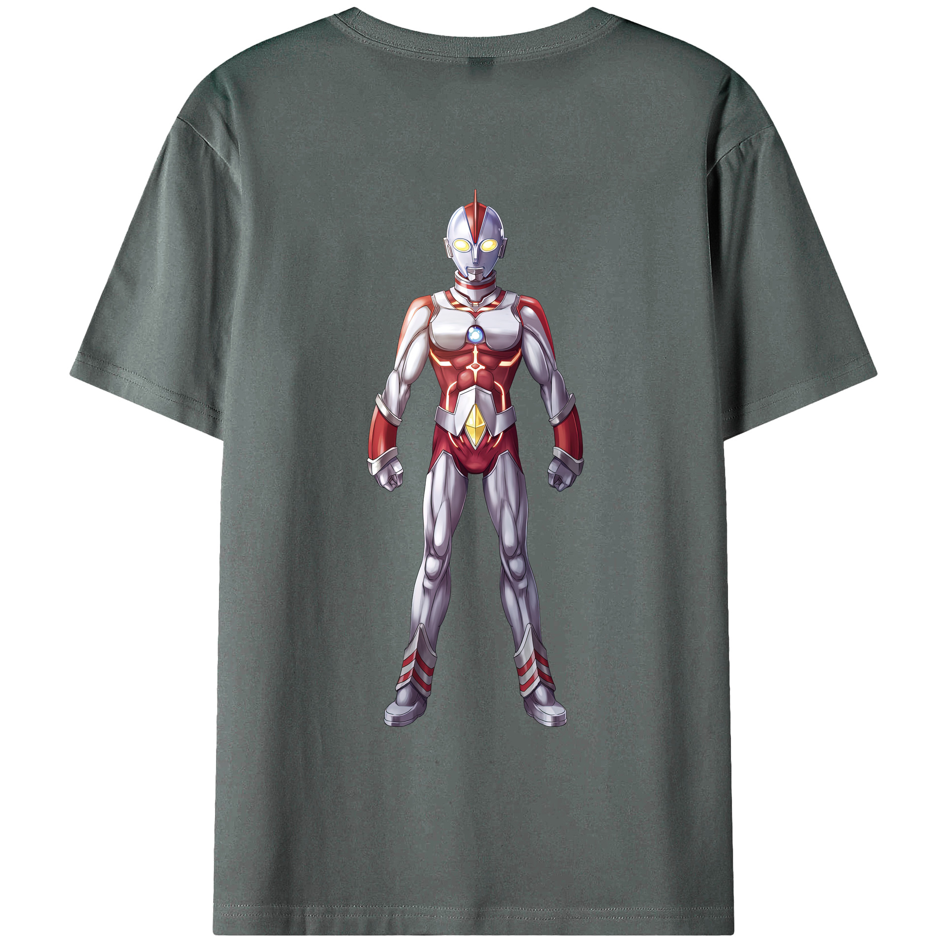 （画像用） ウルトラマン Ultraman 綿100％ メンズ半袖Tシャツ（バックプリント） 通気性